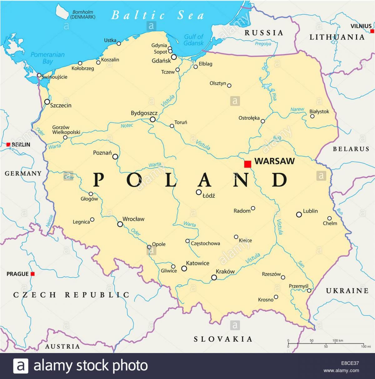 Varsovan sijainti maailman kartalla