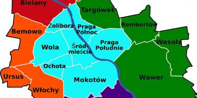 Kartta Varsova piirit 