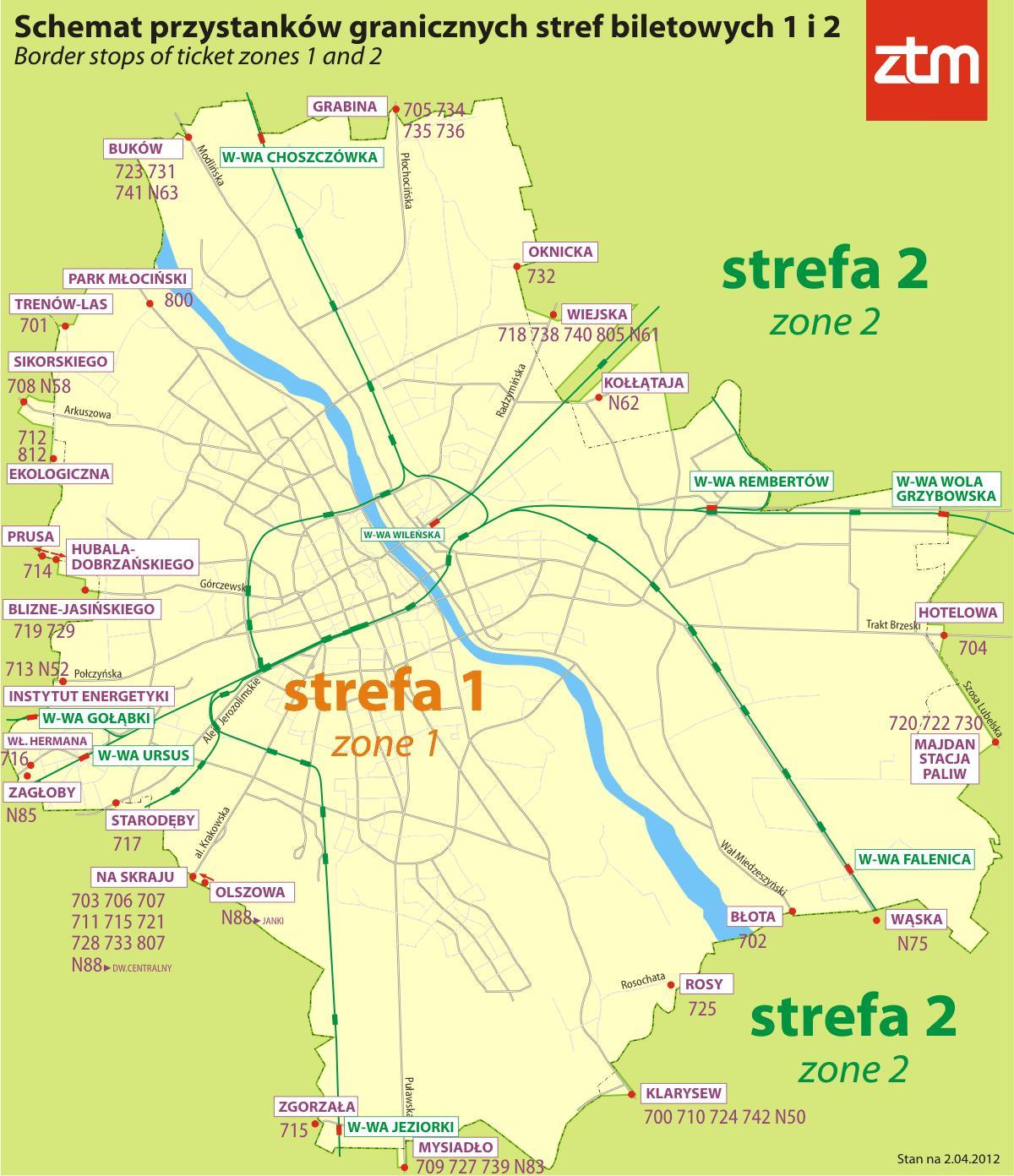 Kartta Varsova-alue 1 2 