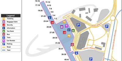Frederic chopin lentokenttä kartta