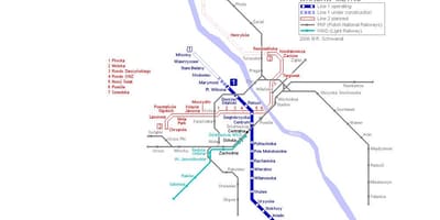Varsovan metro kartta