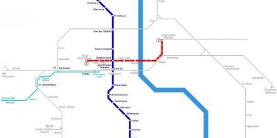 Kartta metro-Varsova